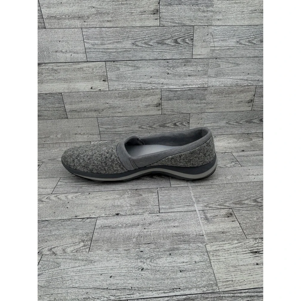 LL Bean Womens Everyday Slip-On Shoes Gray Knit Loafers 503514‎ Size 9 Medium